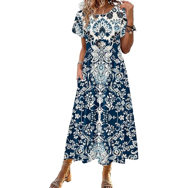 Amazon.com: QUJUFOZY Blue Lemon Print Lemon Fruit Dress Flowy Dresses for  Women Vintage Clothes for Women Women's Midi Dresses Casual Dresses o Neck  Swing Dresses Swing Dress Cute -S : Clothing, Shoes