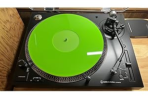 TAZSTUDIO Acrylic Turntable Mat 3mm - Platter Slipmat for 12" Vinyl Vintage Record Player - Green Acrylic Slip mat Vinyl - Improves Sound Quality & Provides Tighter Bass - Anti Static Record Player Mat