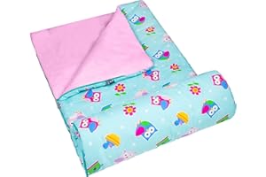 Wildkin Kids Sleeping Bags for Boys and Girls, Measures 57 x 30 x 1.5 Inches, Cotton Blend Materials Sleeping Bag for Kids, Ideal Size for Parties, Camping & Overnight Travel (Birdie)