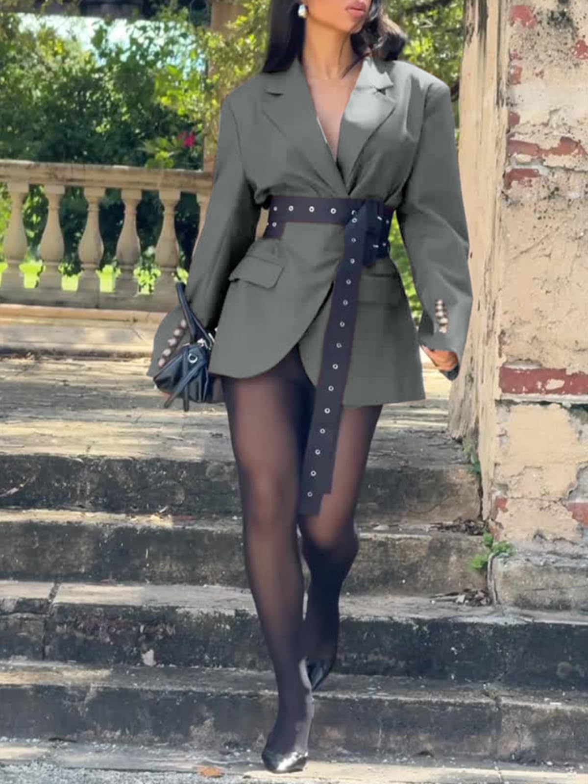 Condition photo showing New/Like New for symina blazer dress for women casual long sleeve oversized blazer coats fall work office suit jacket