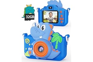 KIKAPABI Dinosaurs Kids Selfie Camera Toys Christmas Birthday Gifts for Boys Age 3-10 Toddler Camera Toys Digital Video Cameras for Kids Age 3 4 5 6 7 8 9 10 11 12