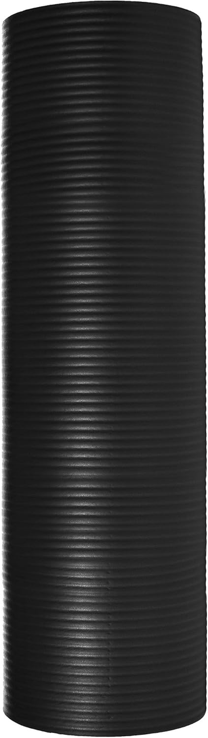 Basics Extra Thick Exercise Yoga Gym Floor Mat with Carrying Strap - 74 x 24 x .5 Inches, Black : Sports & Outdoors