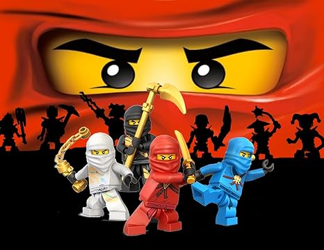 Ninjago Lego Ninja Image Photo Comestible Pour Gateaux Glacage Glacage Decoration Pour Plaque Personnalise Personnalise Fete D Anniversaire 1 4 Amazon Ca Maison Et Cuisine