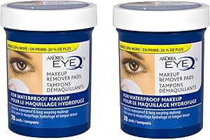 Andrea Eye Q’s Ultra Quick Makeup Remover Pads 2-Pack (130 Pads Total) | Instantly Removes Waterproof & Long-Wear Eye Makeup 