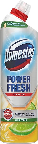 Domestos Power Fresh Lime Toilet Gel 6x750ml Removes 99.99% Germs Lime Scent view 2