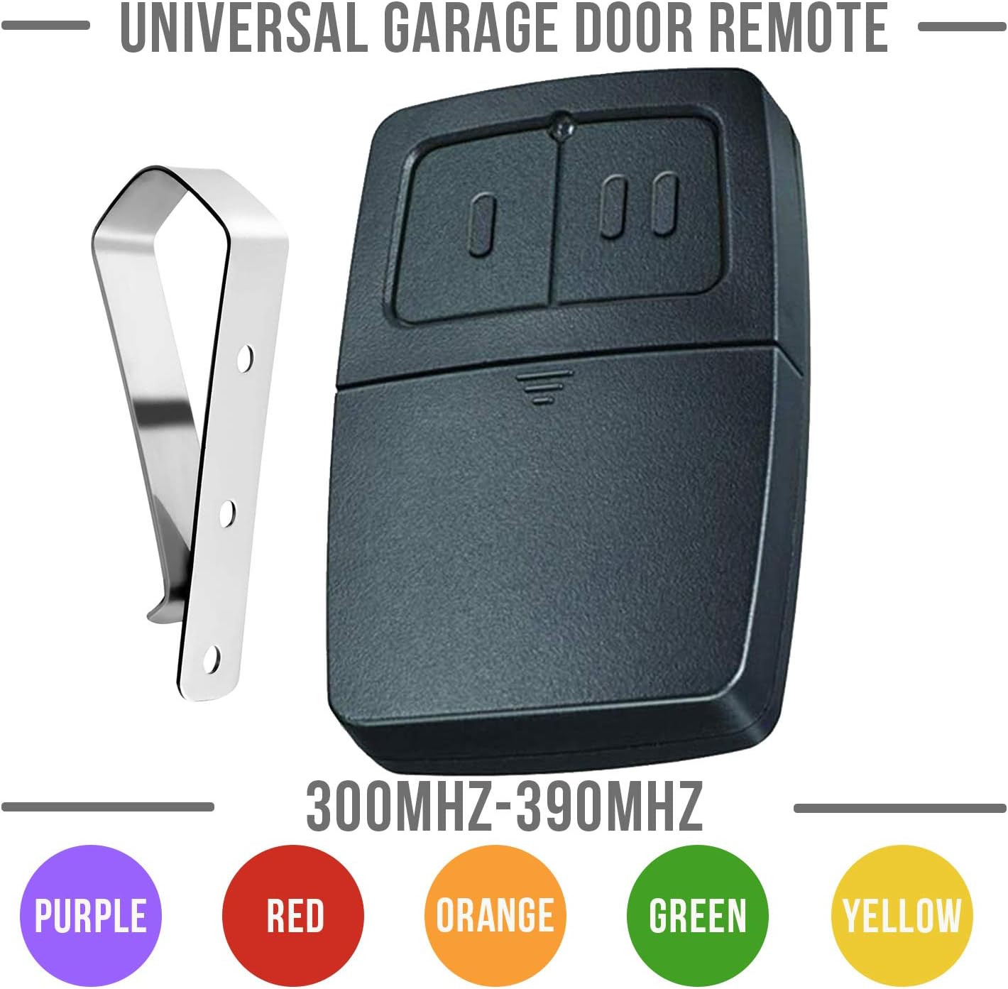 Universal Garage Door Remote Control Replacement for Liftmaster Chamberlain 375UT 371LM 373LM 375LM 971LM 973LM 893MAX KLIK1U Craftsman HBW2028, 315MHz - 390MHz, Intellicode Multicode Linear 3089
