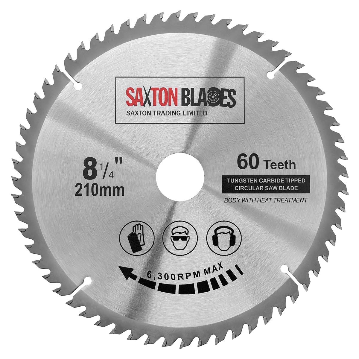 Saxton TCT Circular Wood Saw Blade 210mm x 30mm x 60T for Festool Bosch Makita Dewalt fits 216mm saws