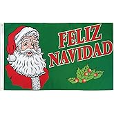 AZ FLAG - Feliz Navidad Flag - 3x5 Ft - 100D Polyester Merry Christmas Banner with Two Metal Grommets - Fade Resistant - Vivid Colors - 3' x 5' Feet - 150x90 Cm