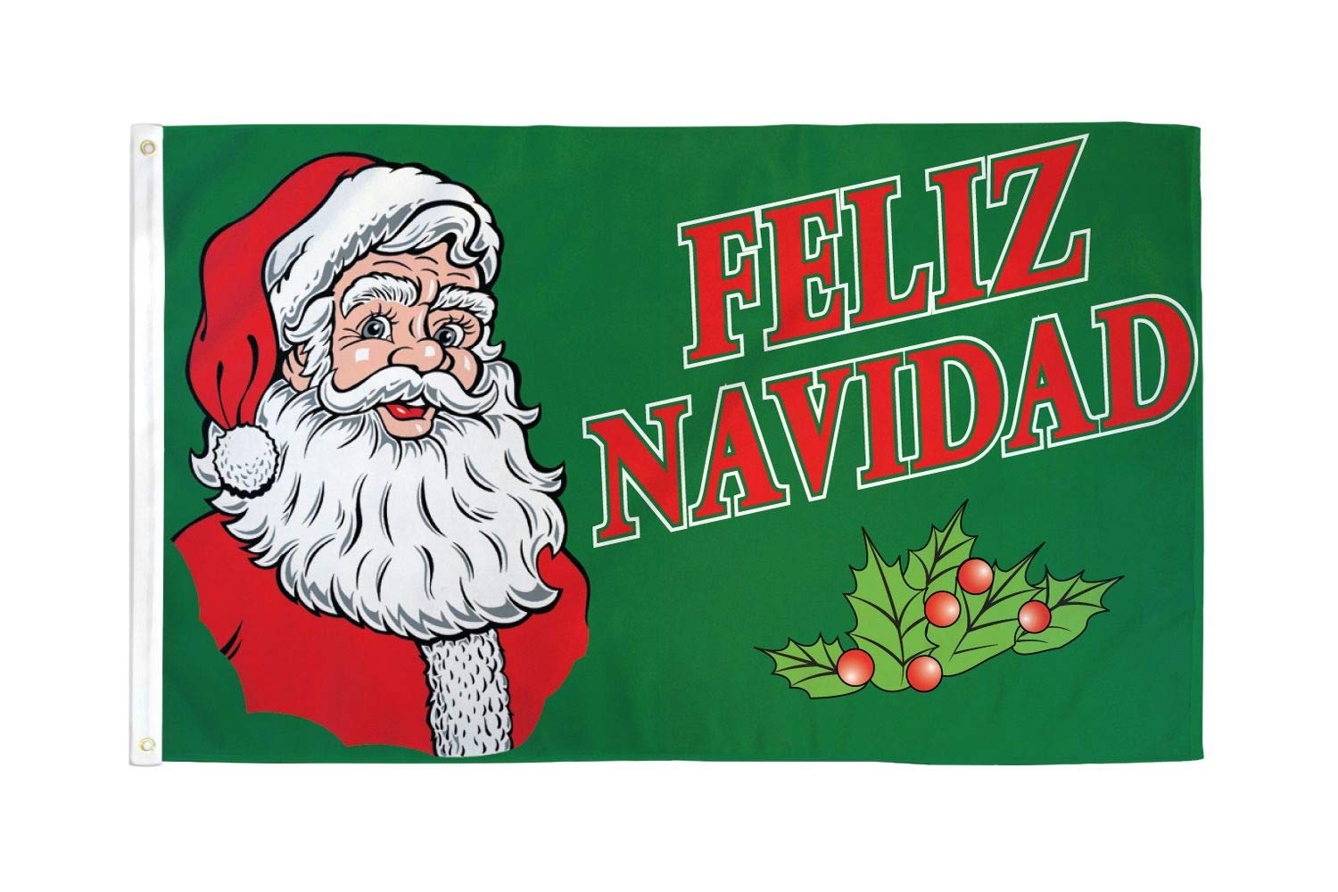 AZ FLAG - Feliz Navidad Flag - 3x5 Ft - 100D Polyester Merry Christmas Banner with Two Metal Grommets - Fade Resistant - Vivid Colors - 3' x 5' Feet - 150x90 Cm