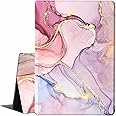 Feams Case for iPad 9th/8th/7th Generation Case, PU Leather iPad 10.2 Case 2021 2020 2019 Flip Stand Cover with Auto Wake/Sleep for iPad 9th/8th/7th Gen 10.2 Inch 2021 2020 2019 Tablet, Pink Marble