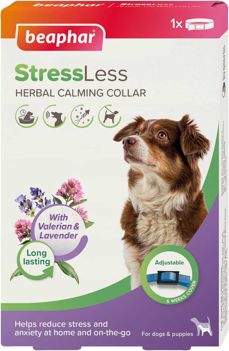 Beaphar StressLess Herbal Calming Collar for Dogs 65cm Reduces Stress
