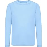 Runceptual 5T to Youth UPF 50+ Long Sleeve Rash Guard - Boys and Girls UV Protection Moisture Wicking Athletic T-Shirt