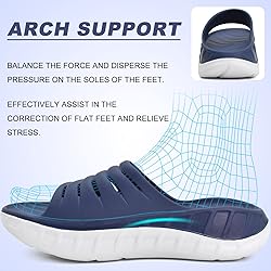 KuaiLu Mens Recovery Sandals Sport Comfort
