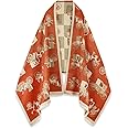 EXTREE Scarfs for Women Pashmina Silky Shawl Wrap for Evening Dressing Blanket Open Front Poncho Cape