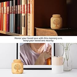 Mini Urns for Human Ashes Made of Bamboo Set of