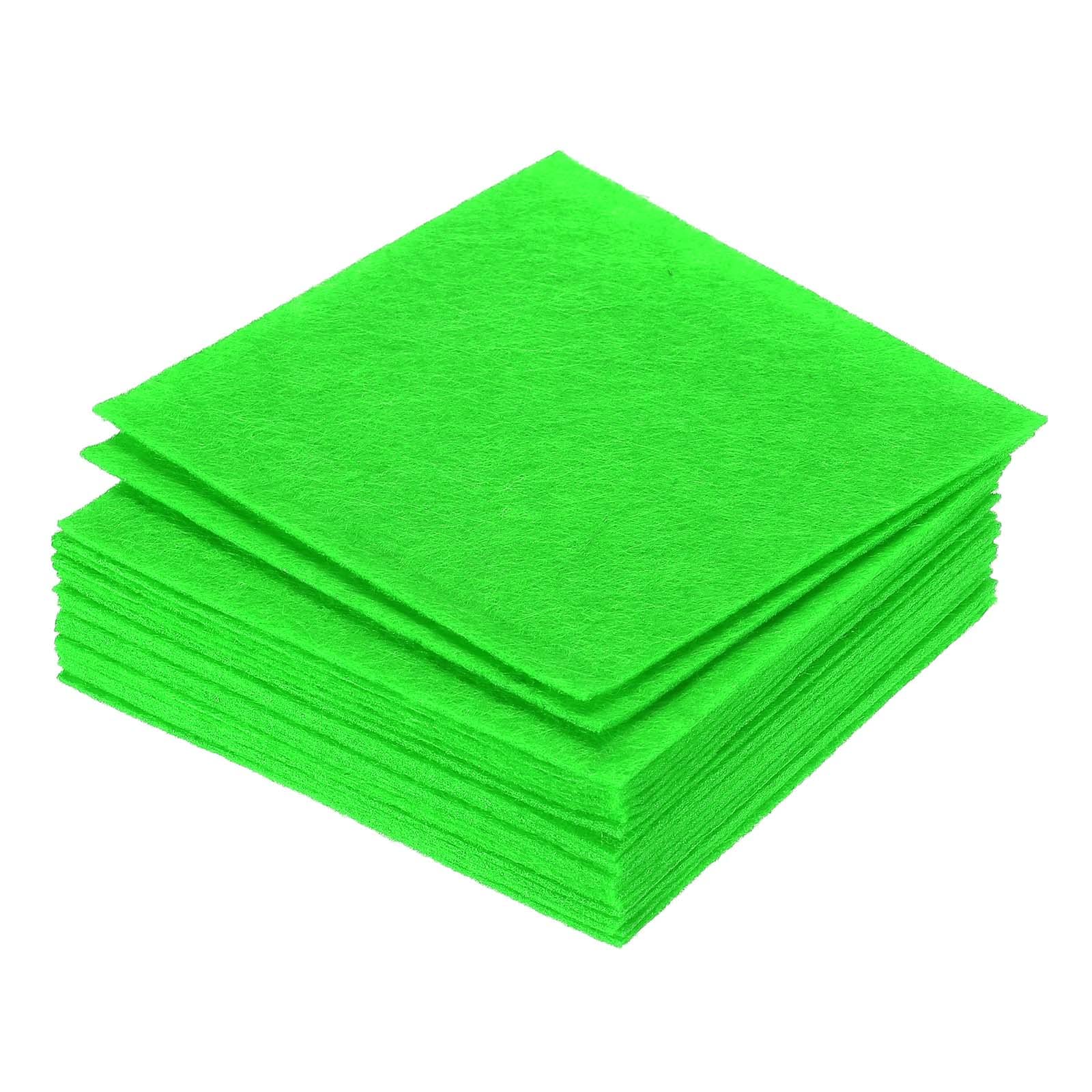 PATIKIL Soft Felt Sheets Fabric Craft Sheets Green 4 Inch x 4 Inch for DIY, Hobby, Decoration Pack of 21