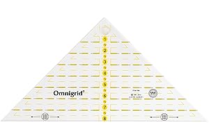 Omnigrid 8" Right Triangle Ruler, Quarter-Square Triangle Quilting Ruler
