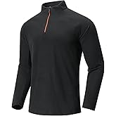 Woitury Men's 1/4 Zip Micro-fleece Pullover, Outdoor Casual Sweatshirt Golf Quarter Zip for Fall, Winter