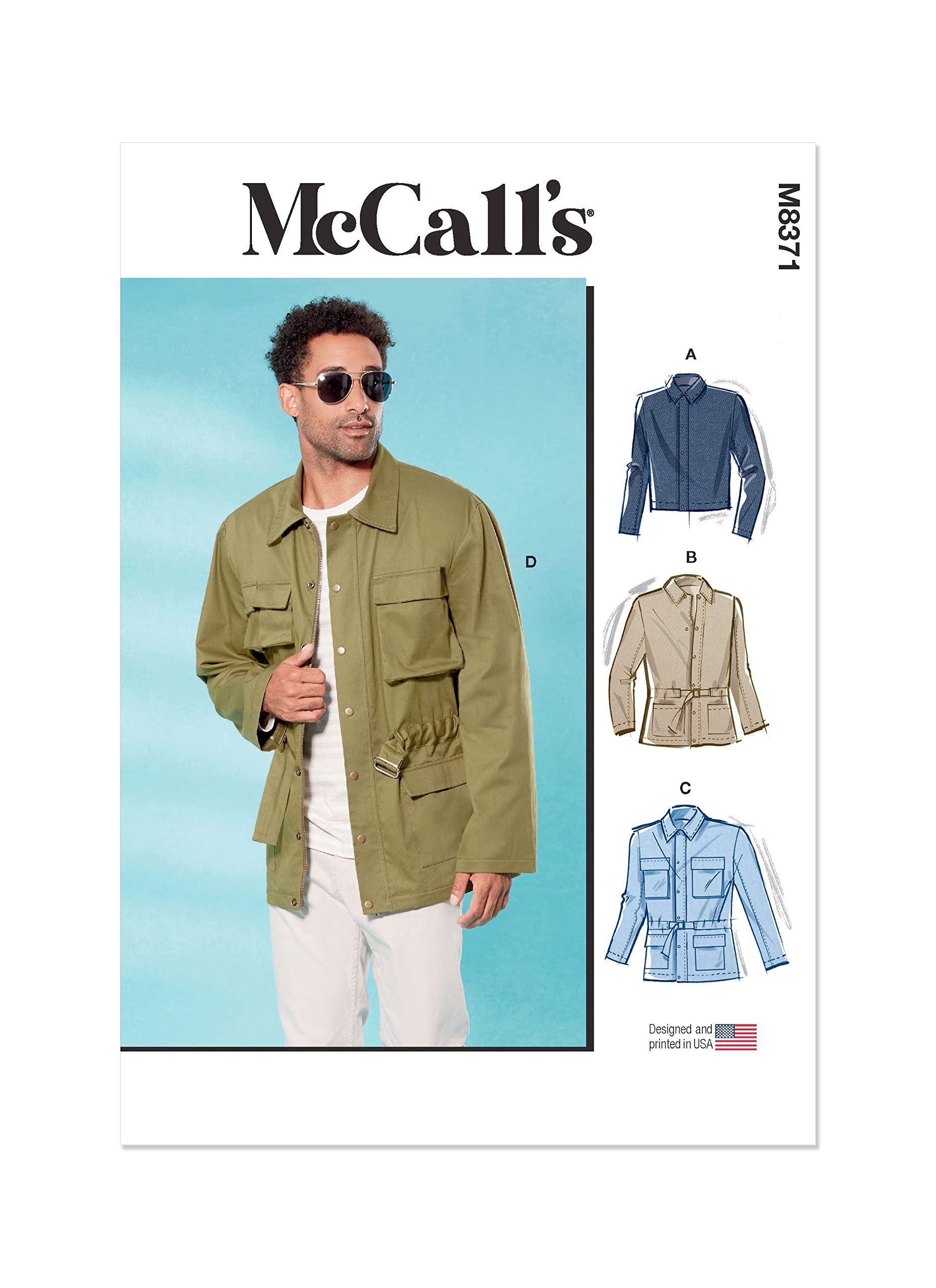 MCCALLS M8371AA Men's Jacket in Two Lengths AA (34-36-38-40-42)