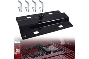 Nrovonis 30000 lbs Universal Gooseneck Ball Plate Fit for All Standard 5th Wheel Rails, Hitch Adapter Plate for Pickup Truck 