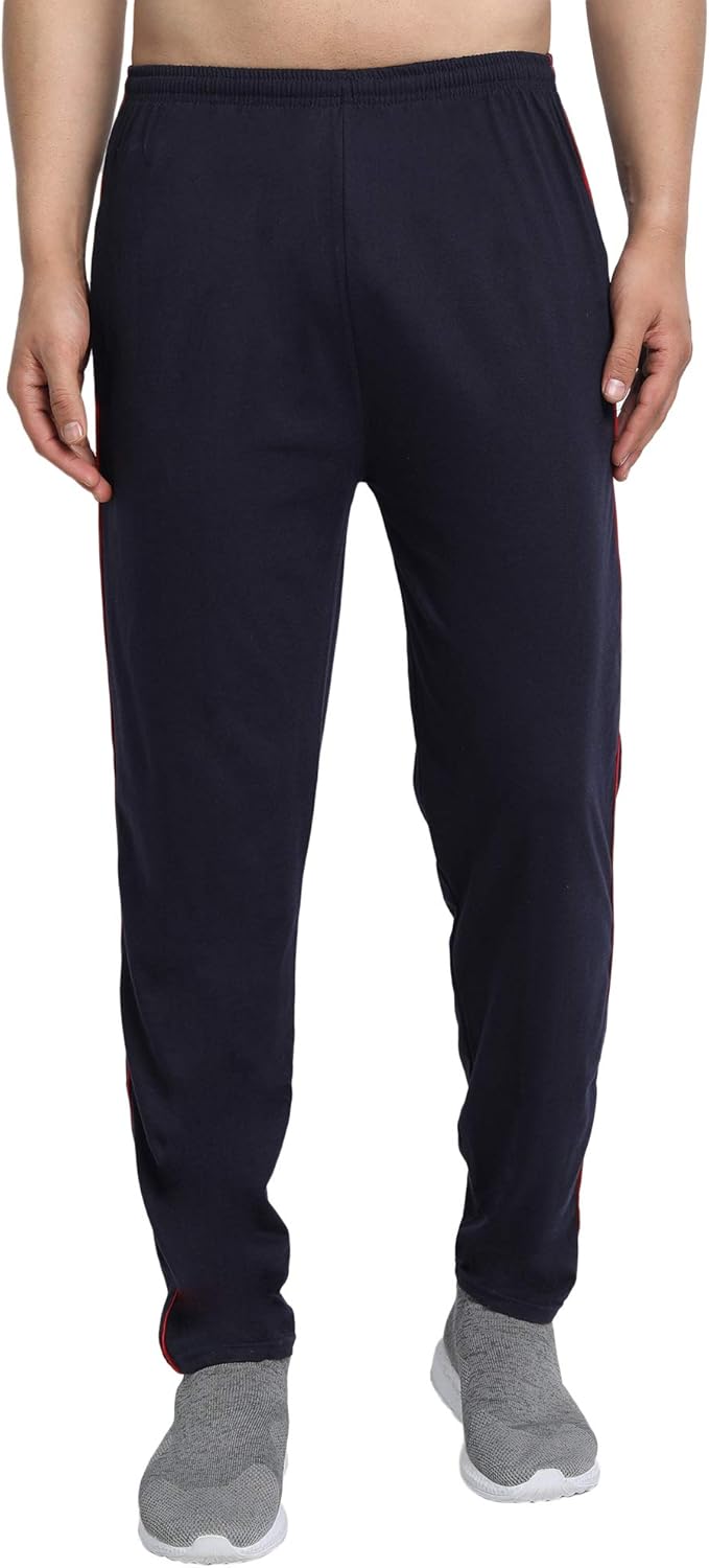 Buy NETTLE Men's Regular Fit Cotton Track Pants with Chain Pockets or
