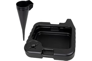 Scepter AMKIT01 15.5 Quart Oil Drain Pan with Pour Spout and 18-Inch Mechanics Funnel Kit for Automotive Fluids Including Eng