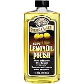 Parker &amp; Bailey Lemon Oil Polish, Natural Lemon Scented Furniture Cleaner &amp; Wood Table Cleaner, Renews &amp; Restores a Finish for Woods, Protects from Drying or Cracking, Leaves a Shiny Finish, 16 oz
