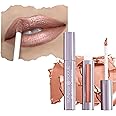 Runway Rogue Silk Glam Liquid Lipstick, Long Wear Frosted Pale Golden-Nude Lipstick, ‘Couture’