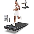WELLFIT 2025 Smart Walking Pad Treadmill with 10% Incline & 4 MPH & 265+ lbs Capacity,40 dB Quiet Under Desk Walking Jogging Flat Mat Work for Home Office,APP/Remote Control,LED Display,No-Assembly