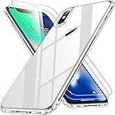 SPIDERCASE for iPhone X Case/iPhone Xs Case, [Crystal Clear Not Yellowing] [Military Grade Drop Protection] [2 Pcs Tempered G