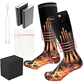 2026 Upgraded Heated Socks with 10000mAh Battery, Up to 16H Extra-Long Warmth, Rechargeable Electric Warming Socks for Men & Women, Winter Skiing Hiking Fishing Camping Hunting Gifts