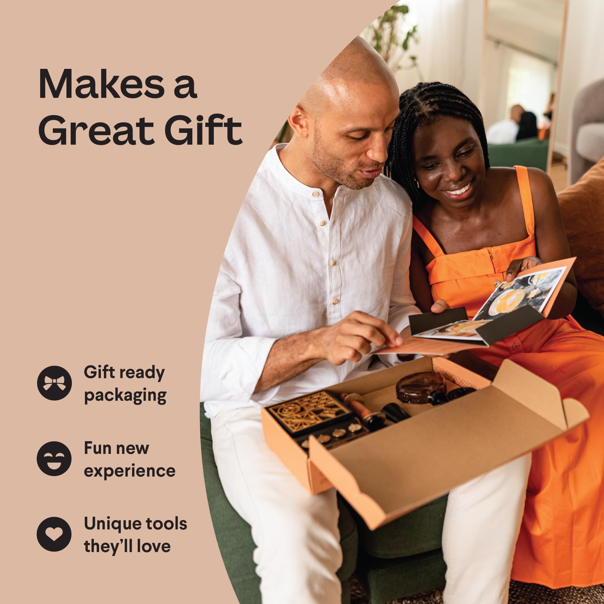 Whiskey Cocktail Kit | Cool Bar Accessories Including Engraving Ice Cube and Mold to Make Unique Gifts for Dad and Mixologist Using Old Fashioned Mixology Tool Set