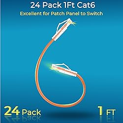 Rapink Patch Cables Cat6/ Cat6a 1ft