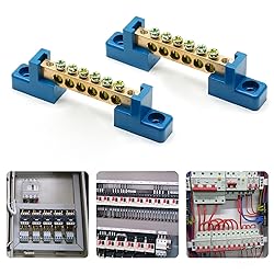 Bonsicoky 2Pcs Ground Bus Bar Terminal