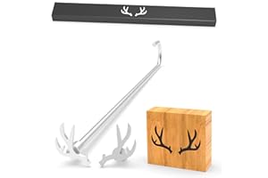 PKPKAUT 1.0" Custom Wood Branding Iron Personalized for Wood Working, Leather Hats, Steak, BBQ Brander & Bread Logo, Personalized Steak Branding Iron for Food (Small, 061#/062# Antler)