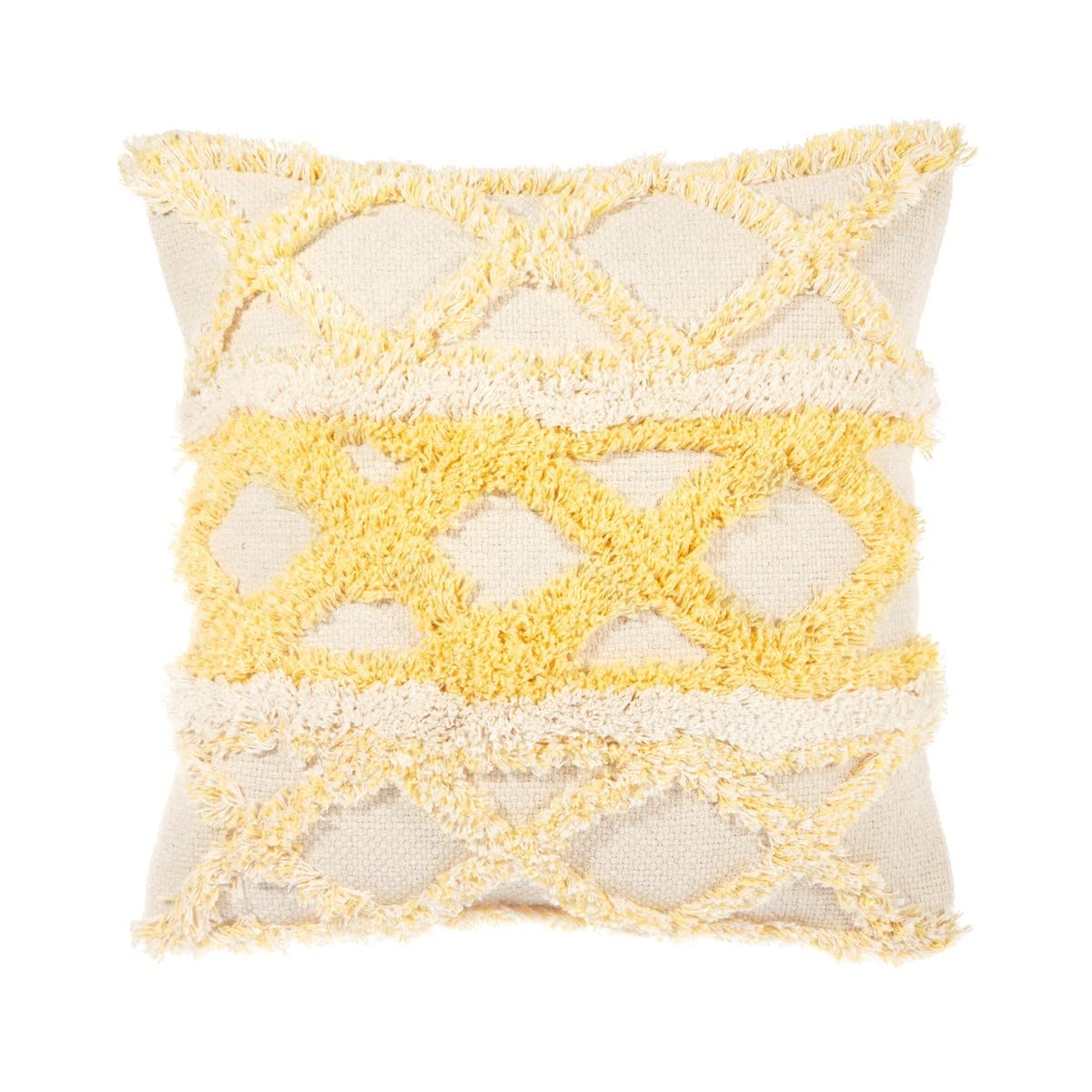 Sass & Belle Yellow Zigzag Cushion