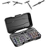 24 in 1 Magnetic Ratchet Screwdriver Set – Multi Bit Precision Repair Tool Kit with Detachable Handle, S2 Steel Bits, Portable Storage Case for Furniture, Computer, Bicycle, Electronics