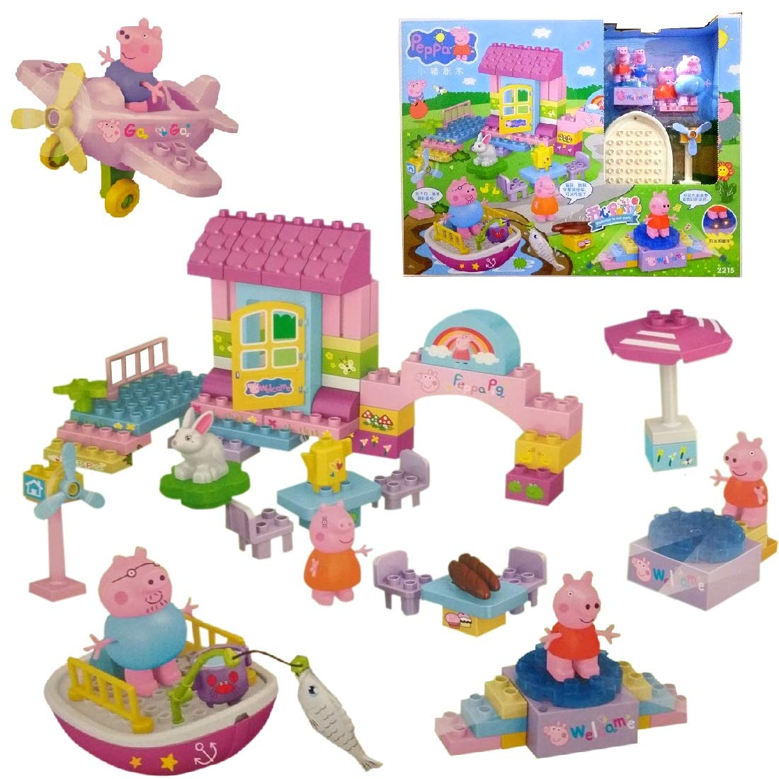 peppa pig blocks mega house