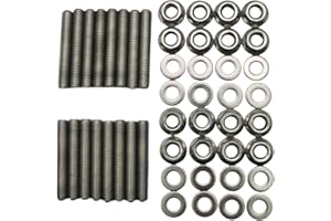 HIYANG M8*1.25 Studs Kit Exhaust Studs and Nuts Kit Fit for Honda Acura B D H F B18 GSR，Intake Manifold Bolts，16Pcs (Exhaust Studs and Nuts Kit Fit for Honda, M8X1.25 MM)