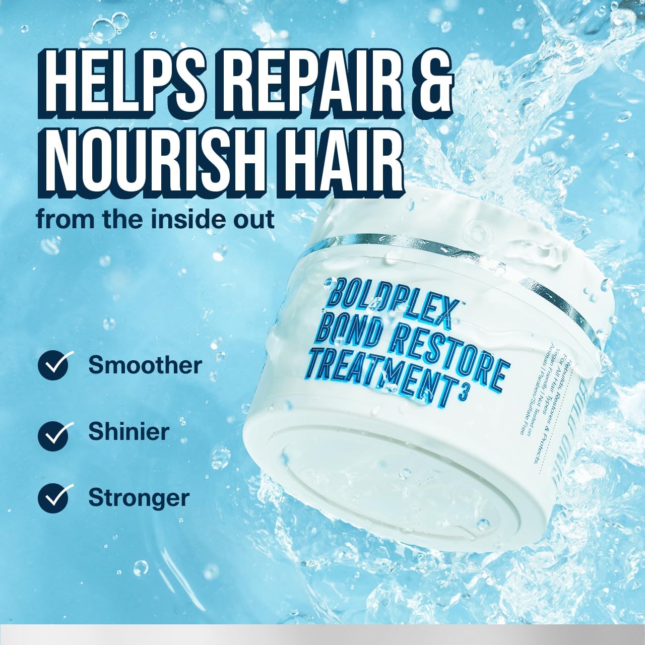 BoldPlex Hair Mask - Deep Conditioner For Dry, Damaged Hair - Mascarilla Para El Cabello - Helps Repair & Nourish Curly, Bleached, or Frizzy Hair - 6.76 Fl Oz