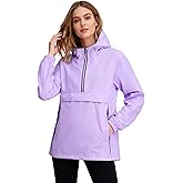 HALO RAIN Womens Rain Jacket with Hood Waterproof Lightweight Packable Pullover Rain Coat for Hiking Golf Running