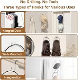 LINFIDITE Hat Rack Hanger Organizer 10 Pack Ring Style Wall/Door Mount view 6