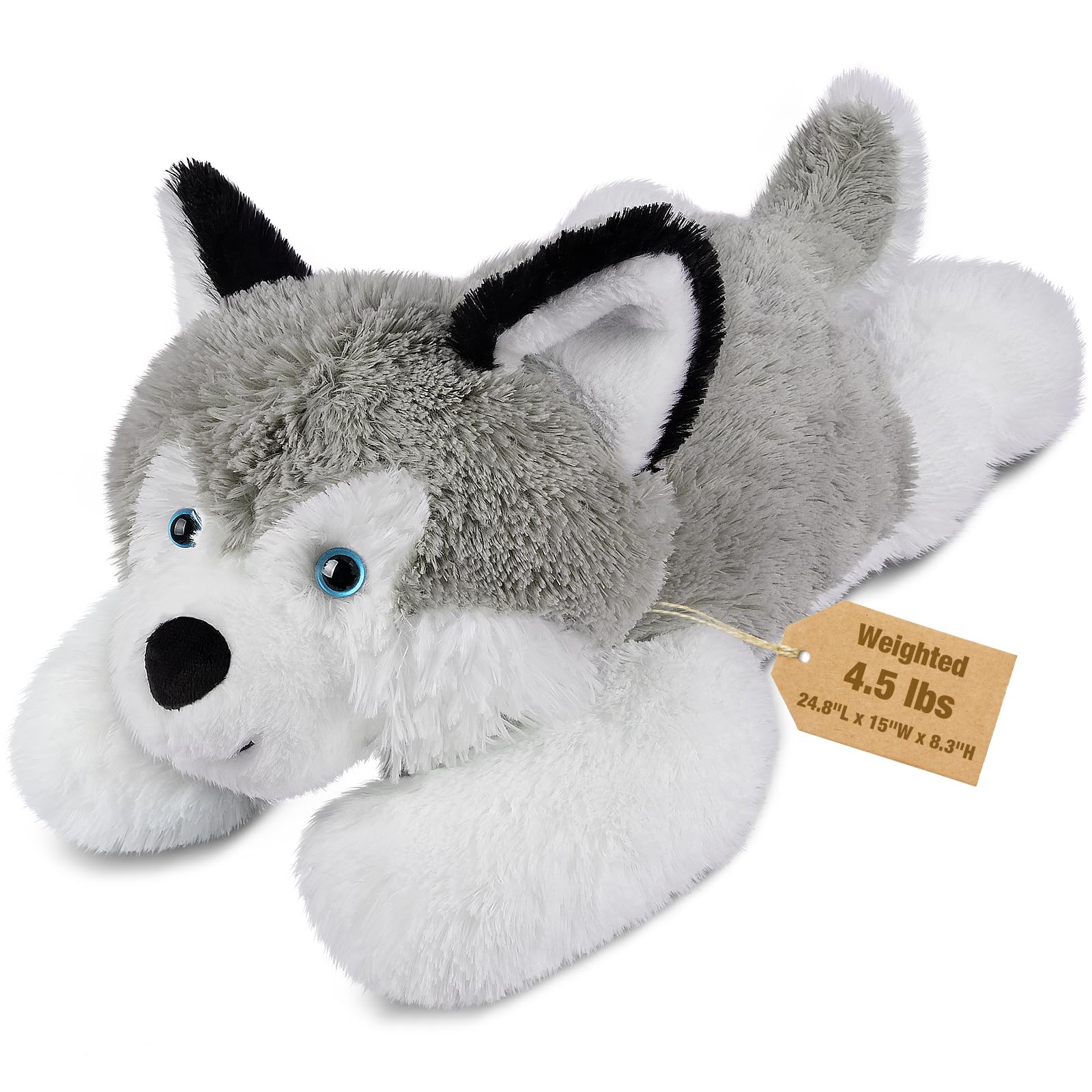 Photo 1 of 25" & 4.5 lbs Husky Weighted Stuffed Animals for Comfort, Cuddly & Soft Kids' Plush Toy Pillows for Companion, Large Plushies with Removable Ceramsite Bag, Gifts for Adults, Kids, Boys and Girls