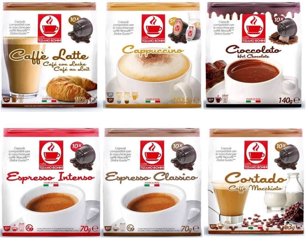 60 Dolce Gusto Compatible Coffee & Hot Chocolate Capsules Variety Pack