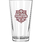 The Memory Company Officially Licensed NCAA National Football Champs 2025 16oz Pint Glass, Direct Print, Indiana University Bloomington