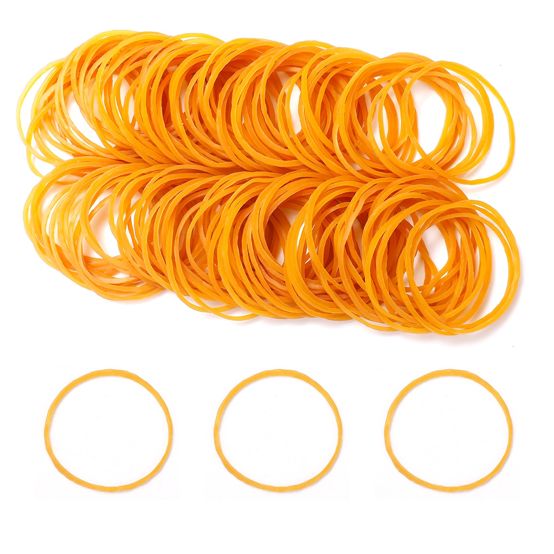 Rubber Bands 38mmRubber Elastic Bands 600Pcs Yellow Thick Natural Rubber Bands Heavy Duty Strong Elastic Bands for Tie Dye, Hair Home, Pens, Crab,Catapults, Bills, Bank Paper, Office Supplies