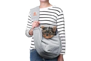 TOMKAS Dog Sling Carrier for Small Dogs pet slings with extra pocket storage sling with storage pocket