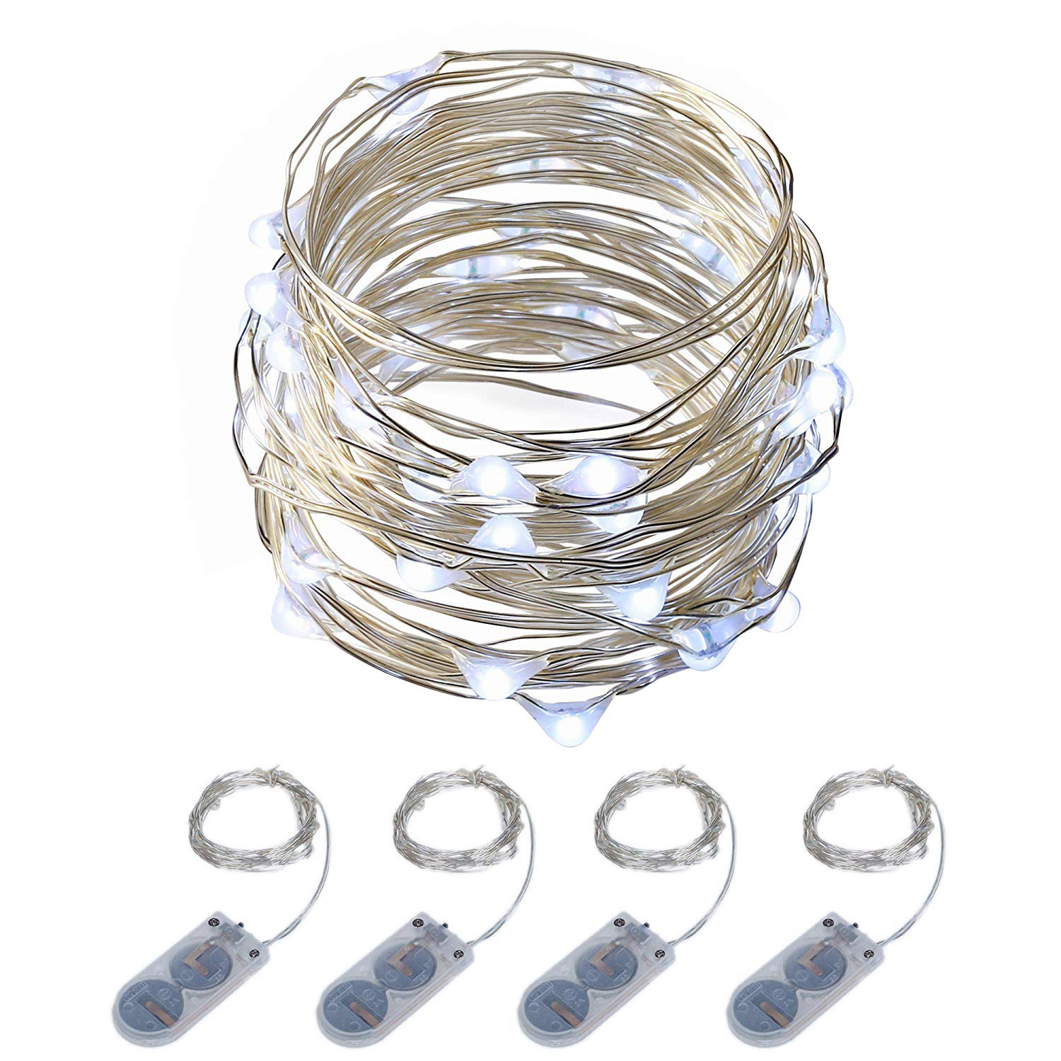 4 Sets White Mini Micro LED String Lights Battery Wire Powered Operated Crafts 747150044118 eBay