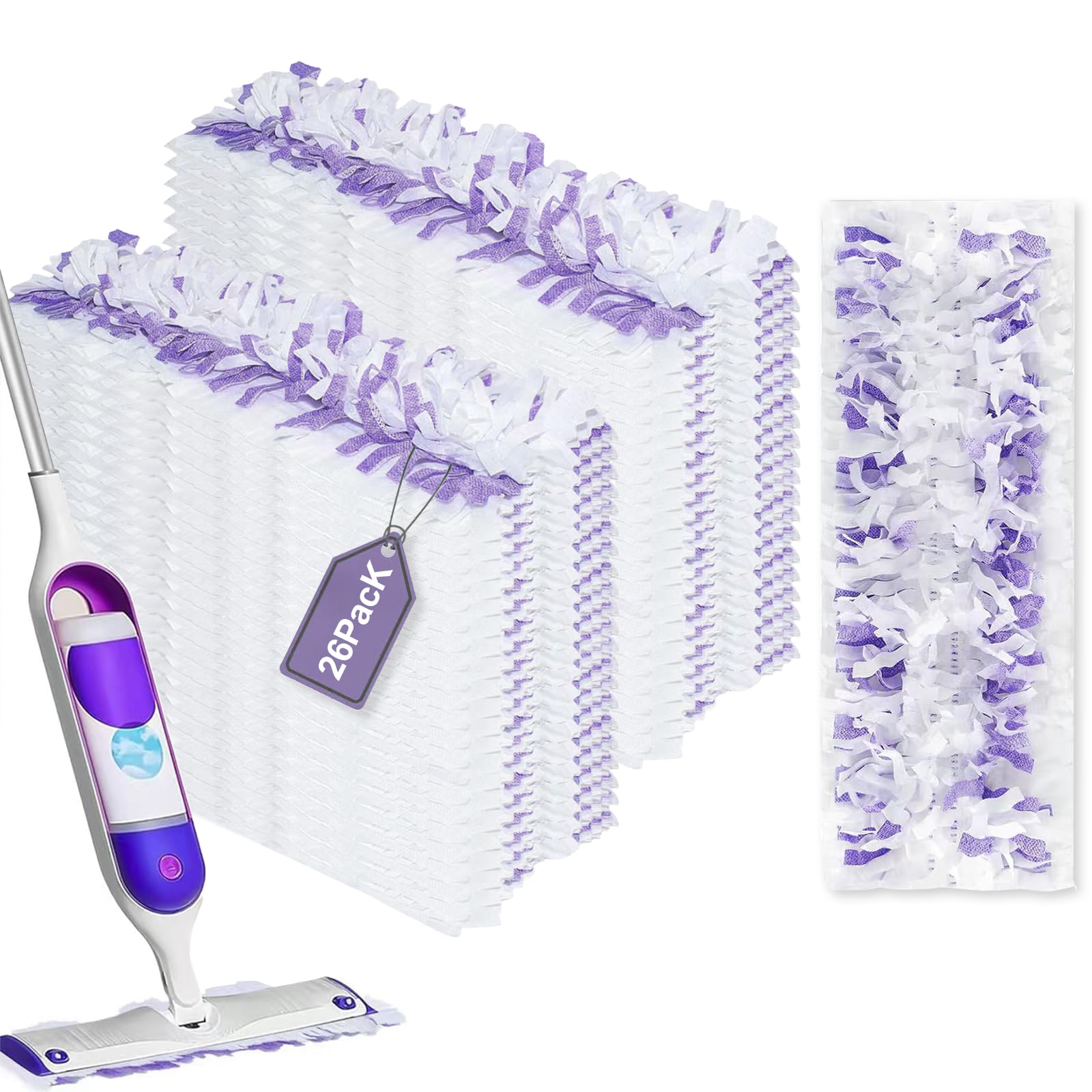 Photo 1 of 26 Pack Disposable Mopping Pads Refills for Swiffer PowerMop, Replacement with Power Mop Refills Power Mop Pads, Spray PowerMop Mopping Pad Refills for Floor Cleaning