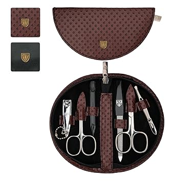DREI SCHWERTER Solingen Germany Nagelpflegeset'Pescara' 6-tlg. Maniküre Pediküre Reise Etui Set Nagelset Nagelnecessaire, Sta